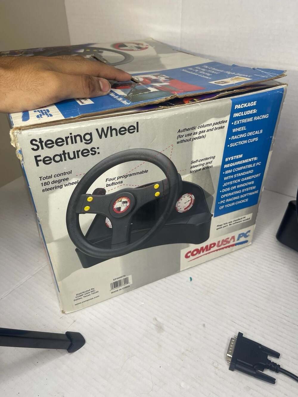 NIB CompUSA PC Formula Racing Ultimate High-Impact PC Racing Wheel - Picture 6 of 9